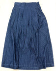 Celia Skirt • Japanese Weave Pinstripe Indigo