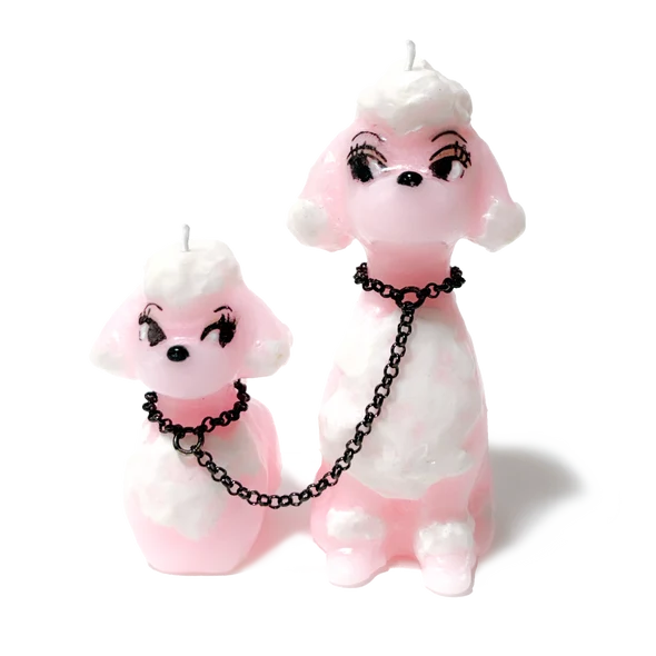 Pink Poodle Candle 