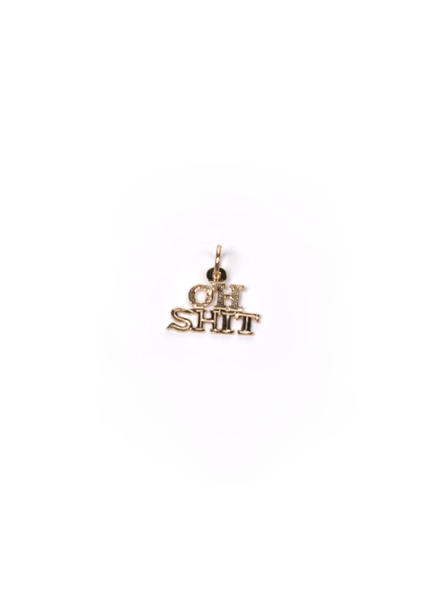 Oh Shit Charm •  14k yellow gold