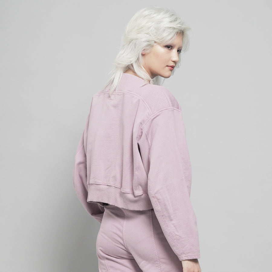 Cropped Boatneck Pullover • Dusty Aubergine