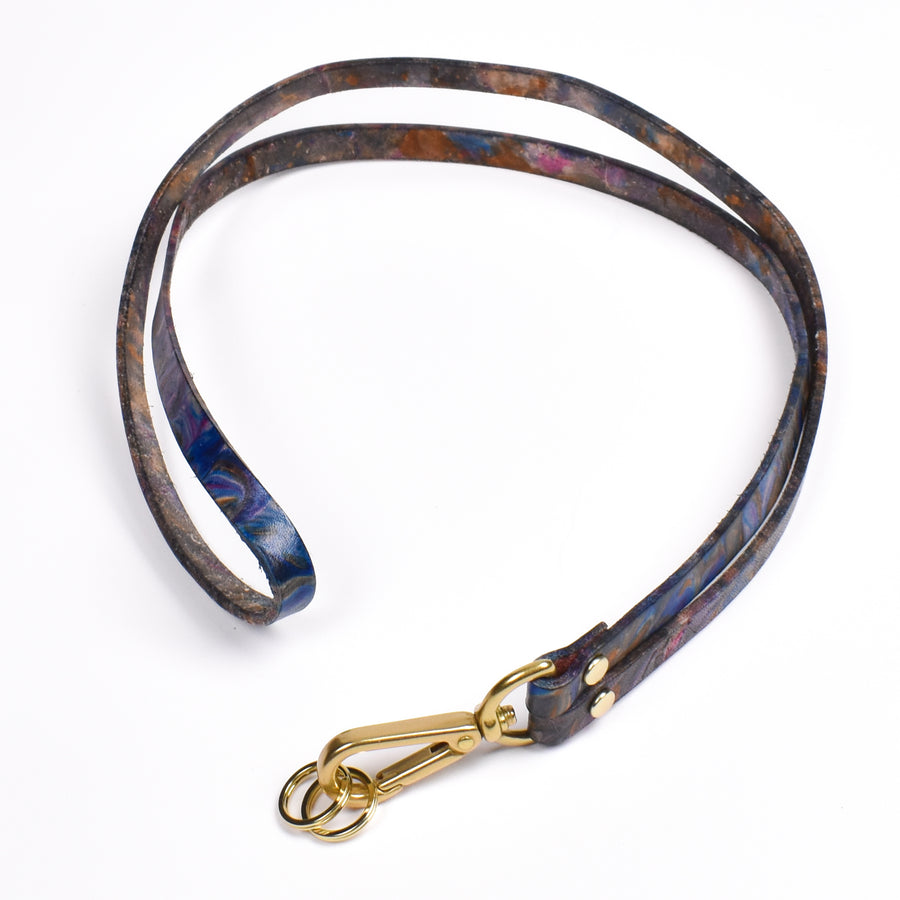 Long Lanyard • Marbled Leather