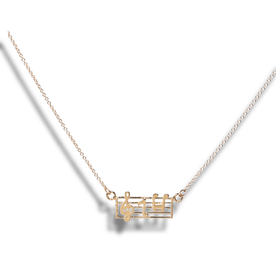 Music Notes  •  14kt Gold Necklace