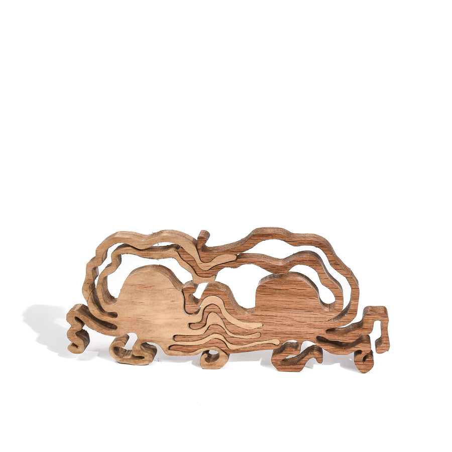 Wooden Sculpture Puzzle •Octopus