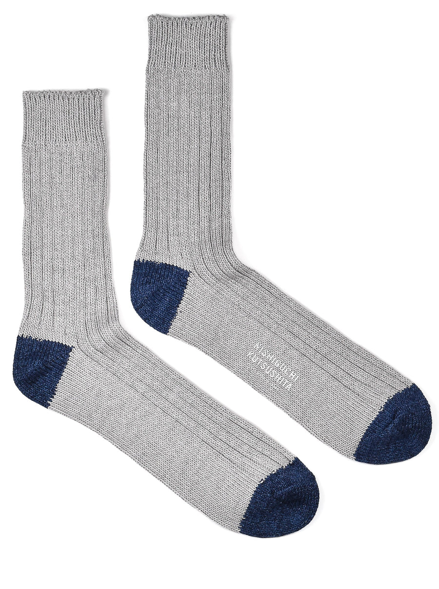 Men's Thick Rib Cotton Socks • Nishiguchi Kutsushita