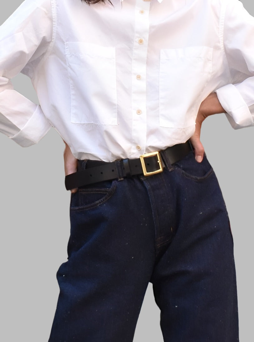 Rebecca Turbow Leather Belt • Noir