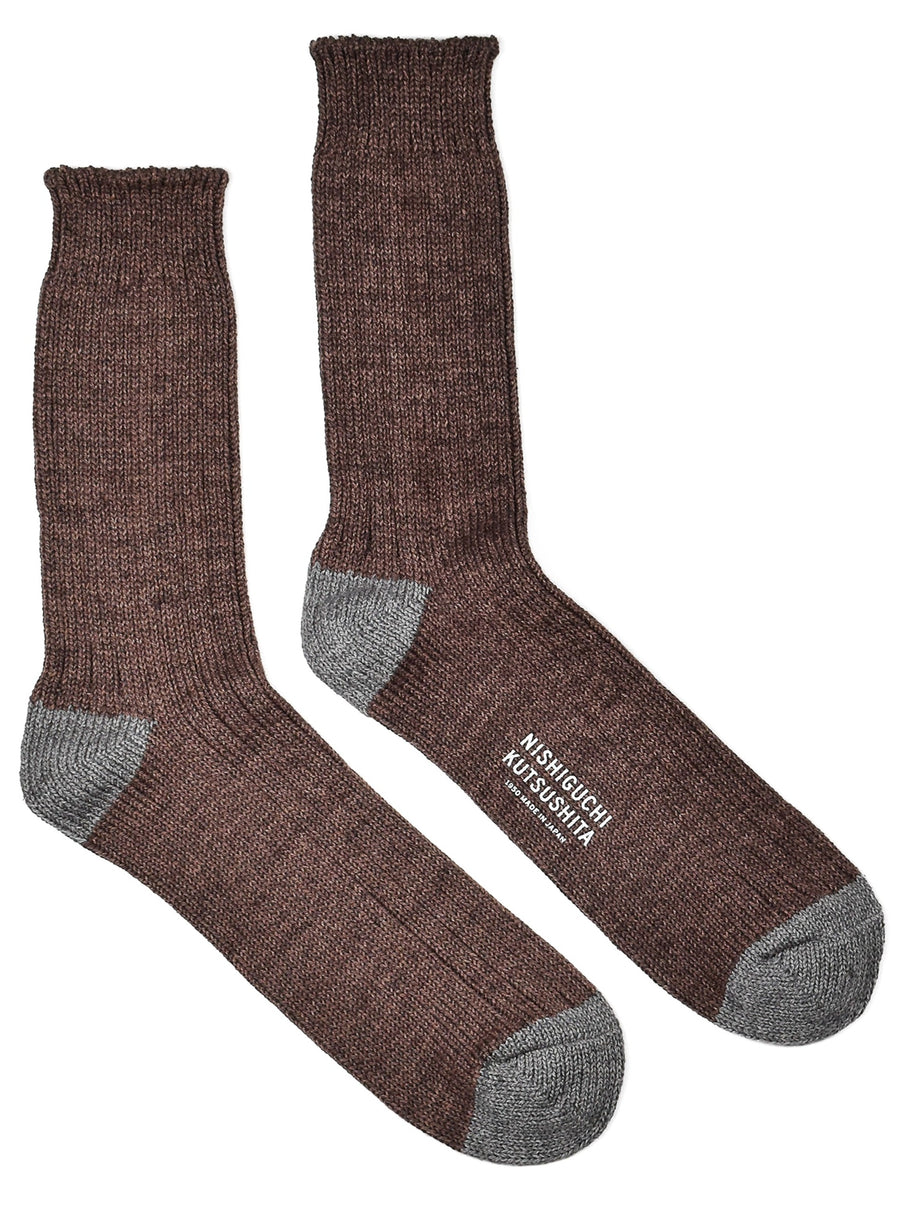 Men's Thick Rib Cotton Socks • Nishiguchi Kutsushita