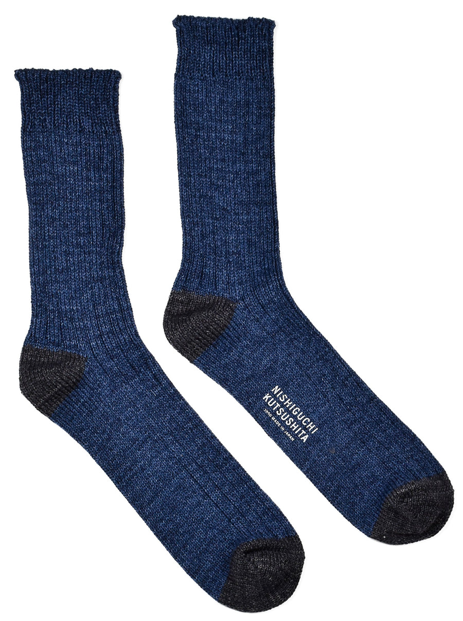 Men's Thick Rib Cotton Socks • Nishiguchi Kutsushita