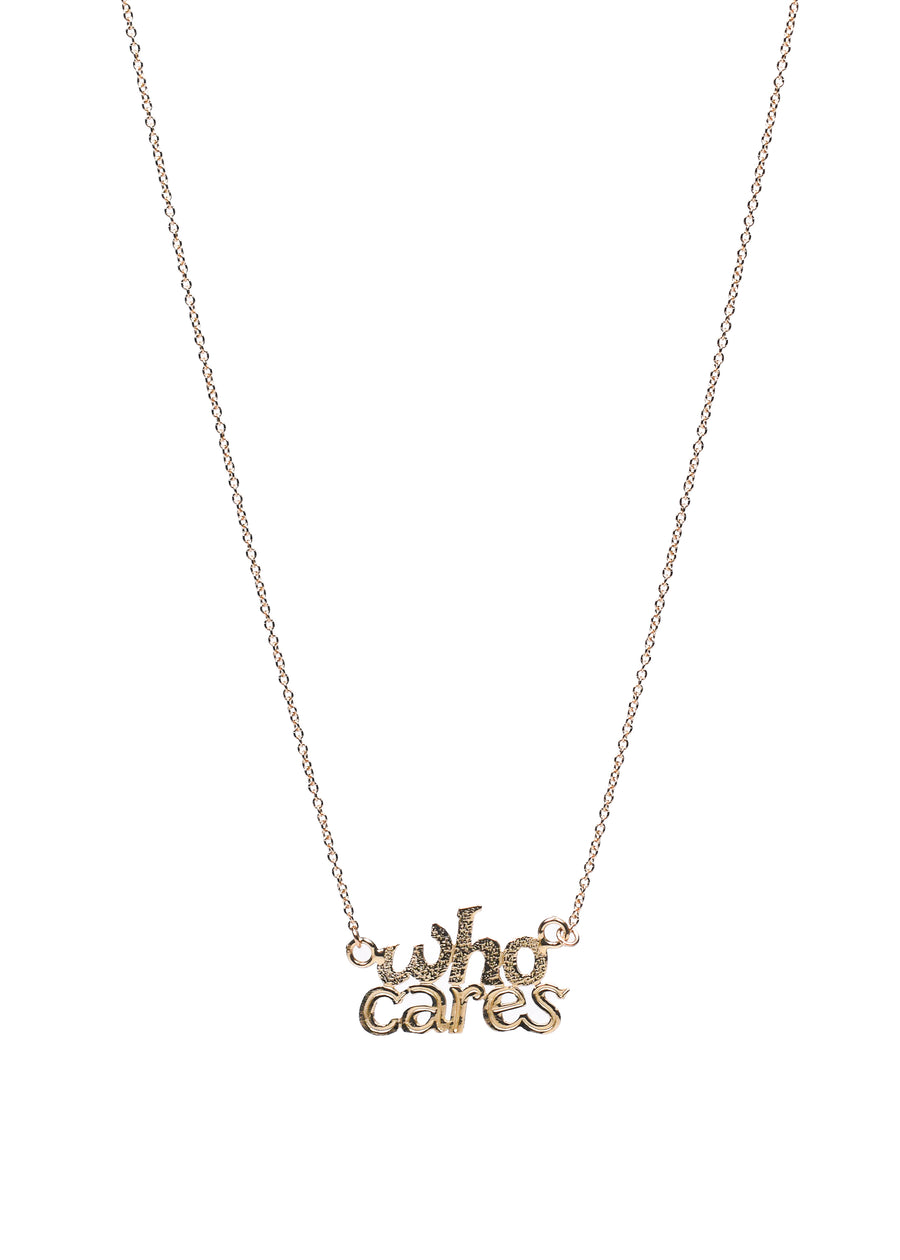 14kt Gold Necklace • Who Cares
