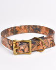 Medium Dog Collar • Marbled Leather